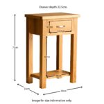 London Oak Telephone Table - Image 12