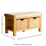 London Oak Hall Bench - Image 10