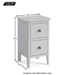 Elgin Grey Narrow Bedside Table - Image 6