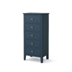 Stirling Blue Tallboy Chest with 5 Drawers - Image 2