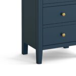 Stirling Blue Tallboy Chest with 5 Drawers - Image 4