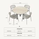 Koko 4 Seater Dining Table & Chairs - Image 10