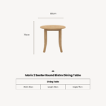 Maris 2 Seater Round Bistro Table - Image 4