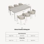 Olma 6 Seater Dining Table Set & Chairs - Image 8