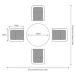 Paris 4 Seat 110cm Lux Rattan Dining Set - Image 13