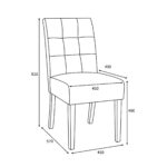 Pryder Faux Linen Dining Chair with White Legs - Image 13