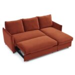 Thalia Velvet Corner Sofa Bed - Image 6