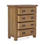 Zelah Oak 4 Drawer Chest - Image 3