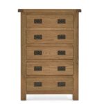 Zelah Oak 5 Drawer Chest - Image 4