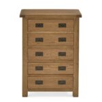 Zelah Oak 5 Drawer Chest - Image 5