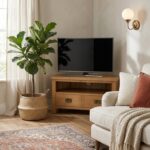 Surrey Oak Corner TV Stand - Image 2