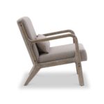 Avery Whitewashed Frame Linen Chair - Image 5