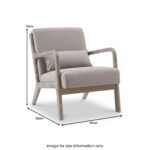 Avery Whitewashed Frame Linen Chair - Image 6
