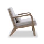 Avery Whitewashed Frame Chenille Stripe Chair - Image 5