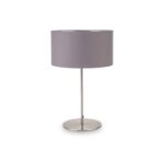 Elin Brushed Silver & Steel Grey Table Lamp