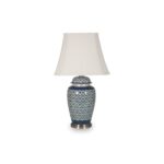 Chika Blue and White Ceramic Ginger Jar Table Lamp