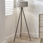 Rabanne Antique Wood Slat Tripod Floor Lamp - Image 2