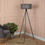Rabanne Antique Wood Slat Tripod Floor Lamp - Image 4