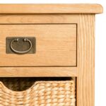 Surrey Oak Console Table with Baskets - Image 4