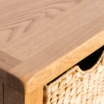Surrey Oak Coffee Table with Baskets - Image 8