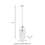 Dania French Gold Metal Wire Tall Pendant - Image 5