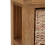 Zelah Oak Bench with Baskets - Image 11