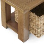 Zelah Oak Bench with Baskets - Image 10