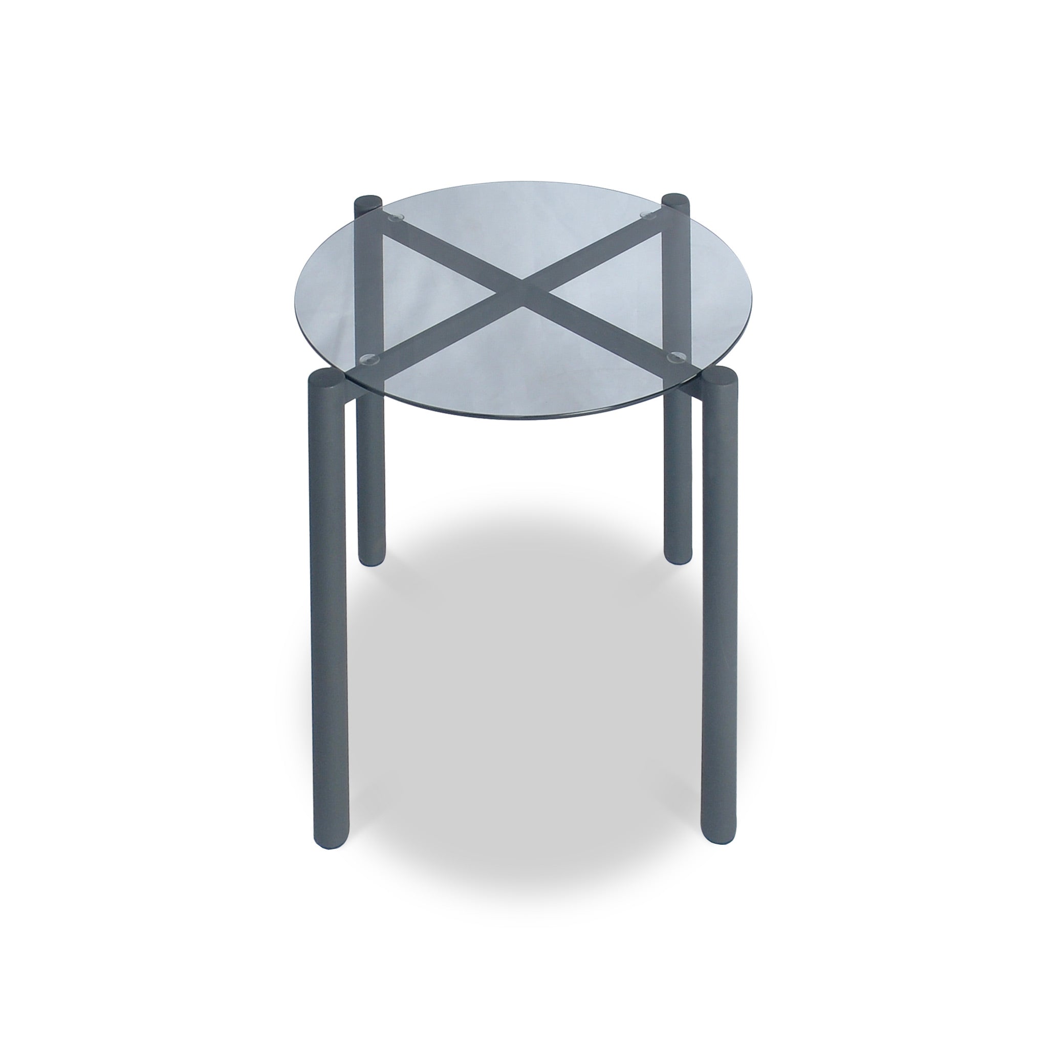 RF520588-01-01-Stanford-Black-Round-Side-Table-Front2 Stanford Glass Side Table - Image 1