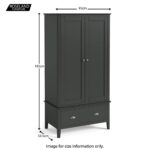 Dumbarton Charcoal Double Wardrobe - Image 7