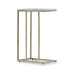 Elissa White Marble Side Table with Gold Leg - Image 12