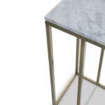 Elissa White Marble Side Table with Gold Leg - Image 7