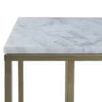 Elissa White Marble Side Table with Gold Leg - Image 6
