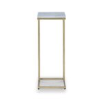 Elissa White Marble Side Table with Gold Leg - Image 11