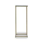 Elissa White Marble Side Table with Gold Leg - Image 13