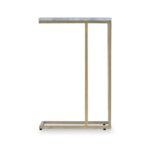 Elissa White Marble Side Table with Gold Leg - Image 14