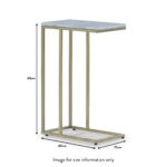 Elissa White Marble Side Table with Gold Leg - Image 15