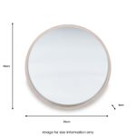 Natural Wood Round Wall Mirror - Image 6