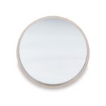 Natural Wood Round Wall Mirror