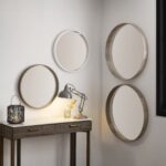 Natural Wood Round Wall Mirror - Image 2