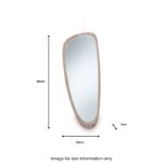 Natural Wood Veneer Teardrop Shaped Mirror - Image 7
