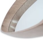 Natural Wood Veneer Teardrop Shaped Mirror - Image 3