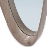 Natural Wood Veneer Teardrop Shaped Mirror - Image 6