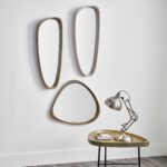 Natural Wood Veneer Teardrop Shaped Mirror - Image 2