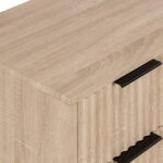 Jakob Oak 3 Drawer Grooved Chest - Image 10
