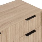 Jakob Oak 3 Drawer Grooved Chest - Image 11