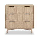 Jakob Oak 3 Drawer Grooved Chest - Image 3