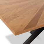 Sunburst Oak 180cm Rectangular Dining Table - Image 6