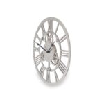 Shiny Nickel Cog Small Round Wall Clock - Image 4