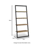 Isaac Oak Ladder Bookcase - Image 9