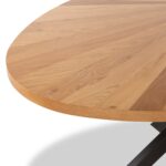 Sunburst Oak 180cm Ellipse Dining Table - Image 6